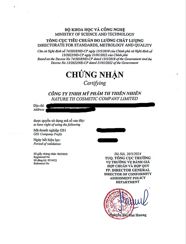 Giấy chứng nhận nhãn hiệu